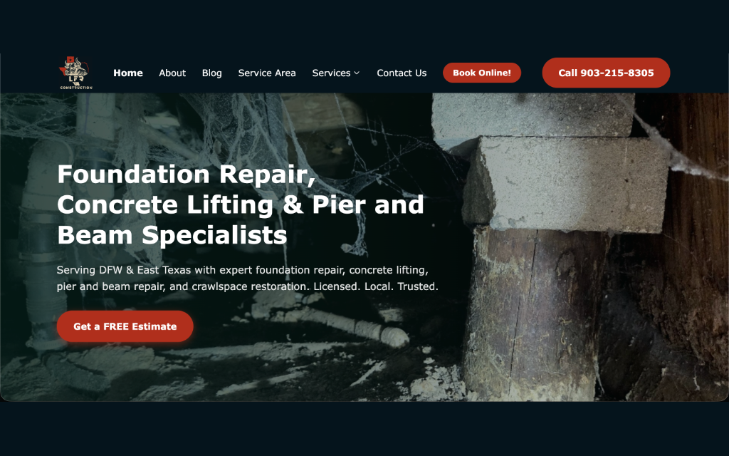 Liberty Foundation Repair service website
